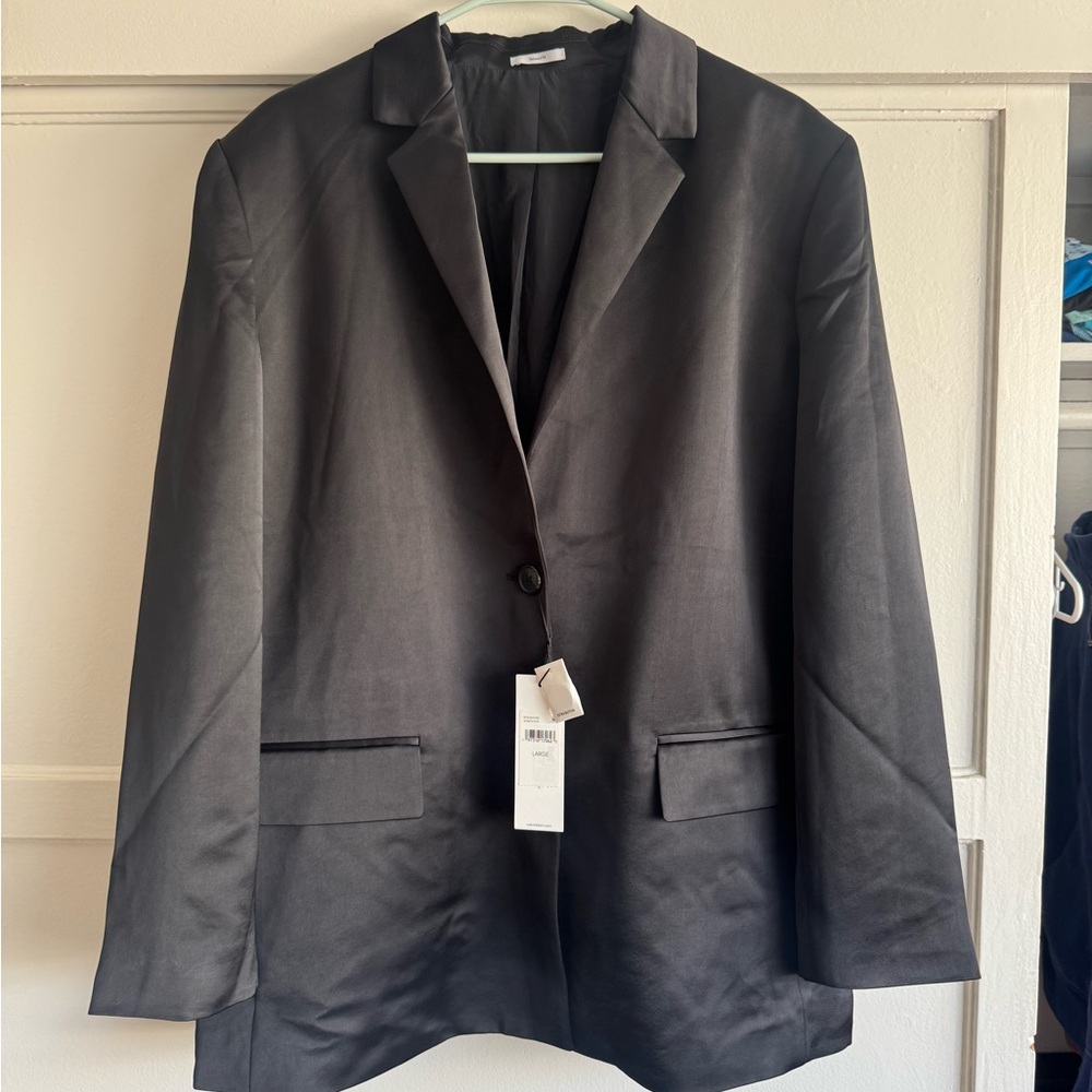 Calvin Klein Black Blazer Satin finish